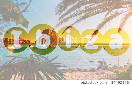 Cala d'Hort beach. Ibiza Cala d'Hort beach. Ibiza 34492106