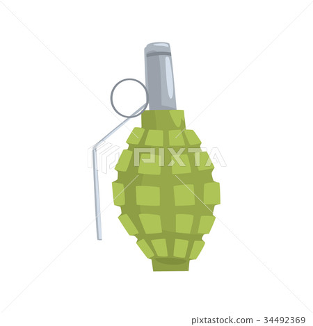 Hand grenade cartoon vector Illustration 34492369