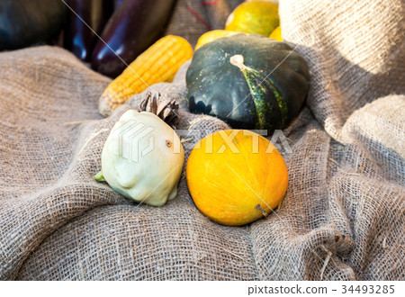 Agriculture harvested various fresh vegetables  34493285