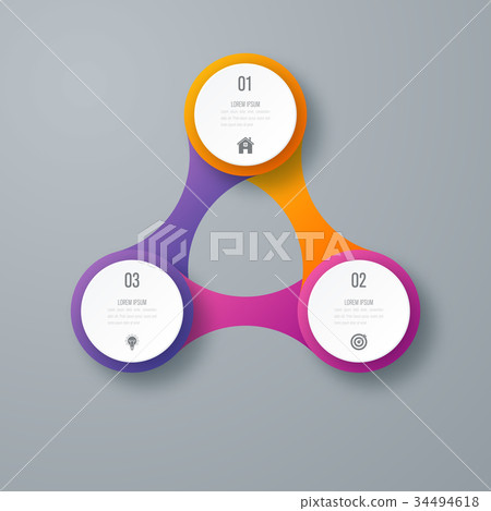Infographics template 3 options with circle Infographics template 3 options with circle 34494618