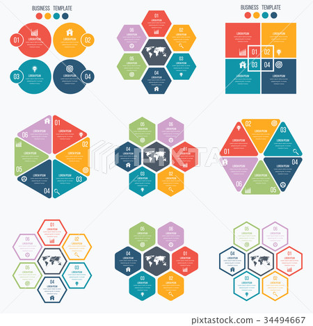 Set with infographics 34494667
