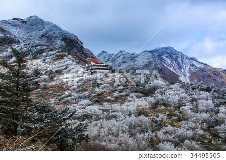 Snow scene of the Nita Pass Unzen 34495505