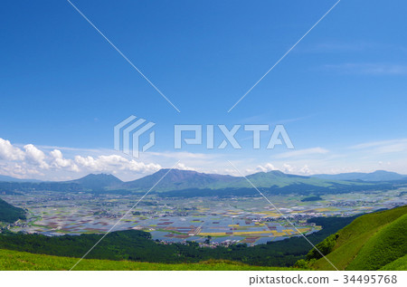 從阿蘇Daikanbo山的壯麗景色 從阿蘇Daikanbo山的壯麗景色 34495768