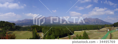高森町的阿蘇山壯麗景色 高森町的阿蘇山壯麗景色 34495769