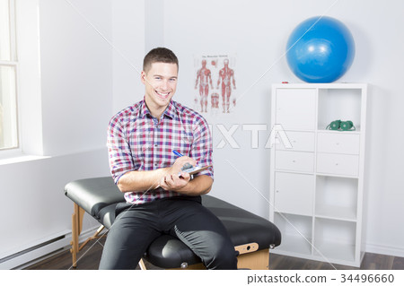 physiotherapist rehabilitating at job physiotherapist rehabilitating at job 34496660
