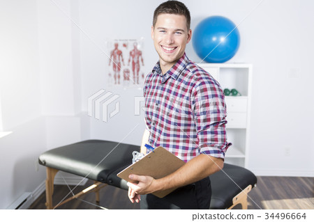 physiotherapist rehabilitating at job physiotherapist rehabilitating at job 34496664