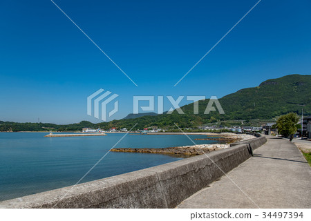 Kozurujima Ikeda's pier in front of Ikeda port quay 34497394
