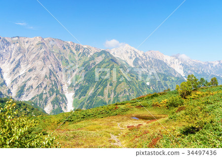 白馬山脈的風景從Hakuba Happo Onee 34497436