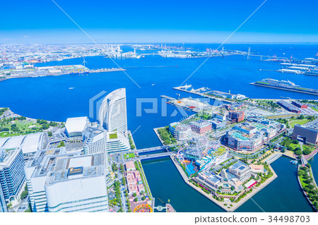 Kanagawa Yokohama Minato Mirai's scenery Kanagawa Yokohama Minato Mirai's scenery 34498703