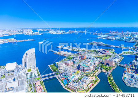 神奈川橫濱港未來的風景 神奈川橫濱港未來的風景 34498711