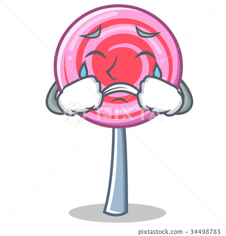 Crying cute lollipop character cartoon 34498783