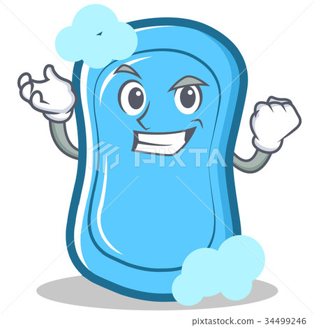 Successful blue soap character cartoon 34499246