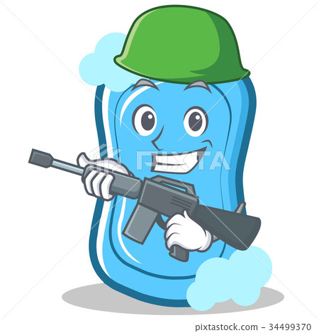 Army blue soap character cartoon Army blue soap character cartoon 34499370