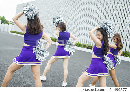啦啦隊舞蹈後視圖 34499877