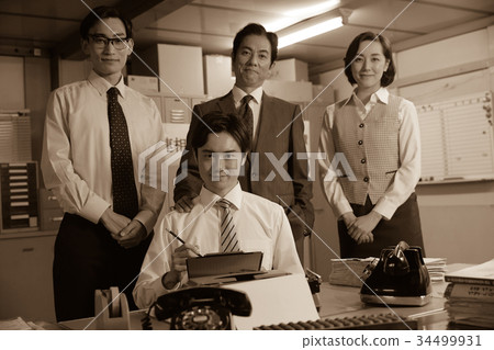 Showa office worker portrait Showa office worker portrait 34499931