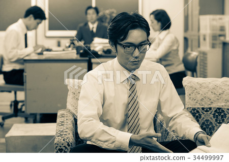 Showa office worker landscape Showa office worker landscape 34499997