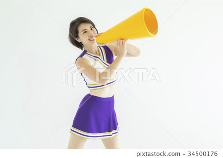 啦啦隊員擴音器歡呼 34500176