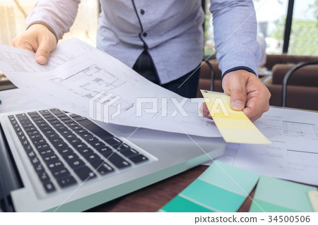 interior Creative creativity graphic designer working with graph 34500506