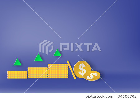 Paper art of strategy with design business Paper art of strategy with design business 34500702