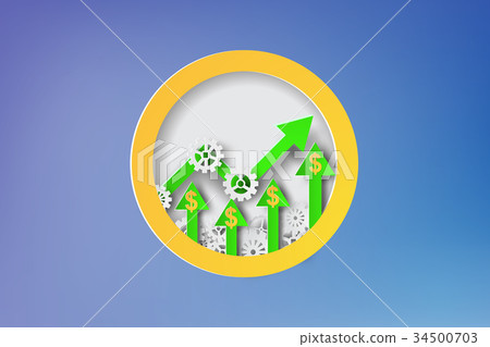Paper art of strategy with design business Paper art of strategy with design business 34500703