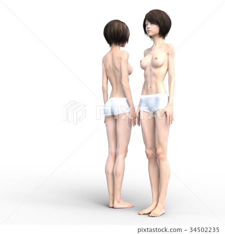 Female dissection muscle 3DCG illustration material 34502235