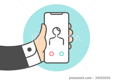 Icon of Smartphone with Incoming call 34503030