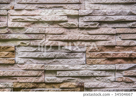 Pattern of Modern Slate stone Brick Wall Surfaced Pattern of Modern Slate stone Brick Wall Surfaced 34504667