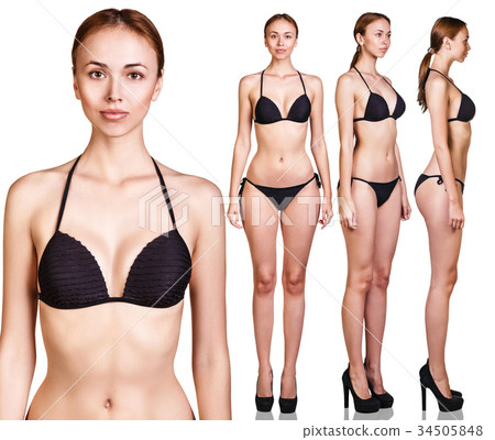 Set of woman's perfect body from all angles. Set of woman's perfect body from all angles. 34505848
