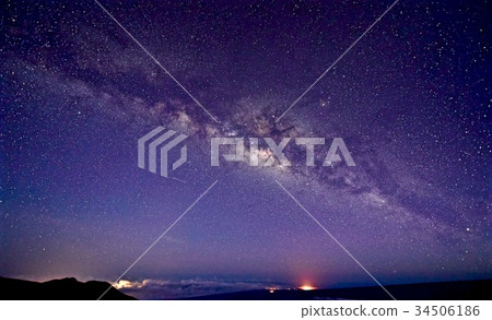 銀河夏威夷冒納凱阿火山銀河夜景完美的星空天星流星 34506186