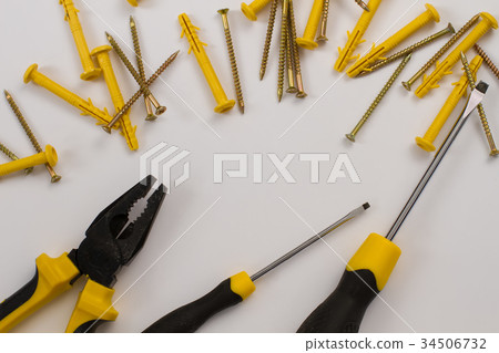 set of yellow tools set of yellow tools 34506732