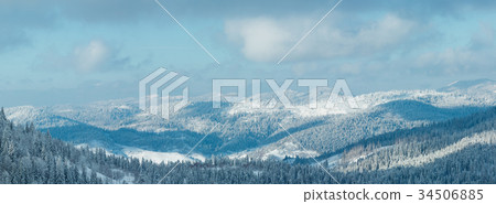 Winter Carpathian Mountains landscape. 34506885