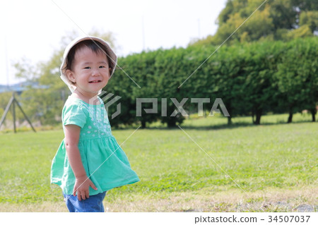 Park One Year Old Girl Park One Year Old Girl 34507037