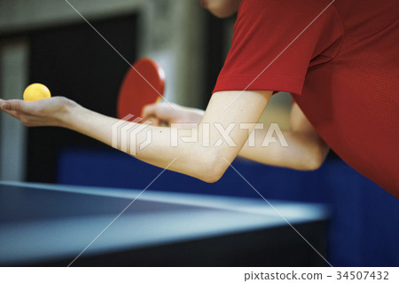 乒乓球發球 34507432