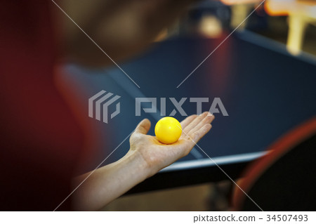 乒乓球發球 34507493