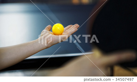 乒乓球發球 34507497