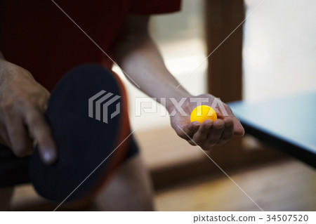 Table tennis player at hand Table tennis player at hand 34507520
