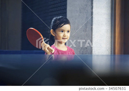Girl playing table tennis Girl playing table tennis 34507631