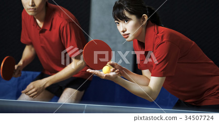 乒乓球雙打 34507724