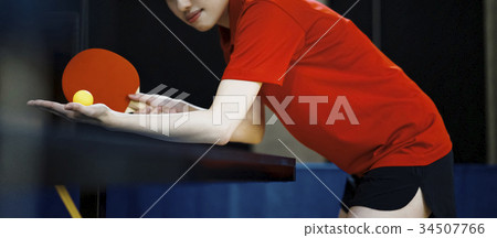 Table tennis player woman 34507766