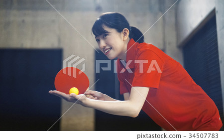 乒乓球運動員的女人 34507783