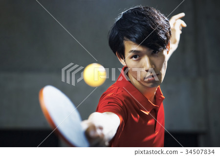 Table tennis player men 34507834