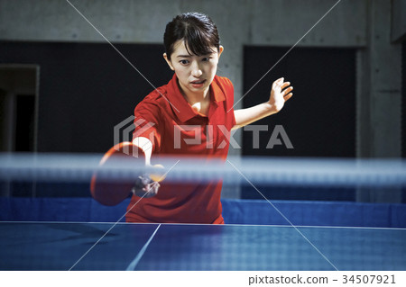 Table tennis player woman 34507921