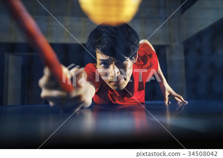 Table tennis player men 34508042