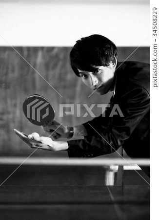 打乒乓球的商人 34508229