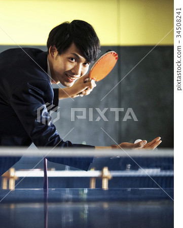 Businessman who plays table tennis Businessman who plays table tennis 34508241