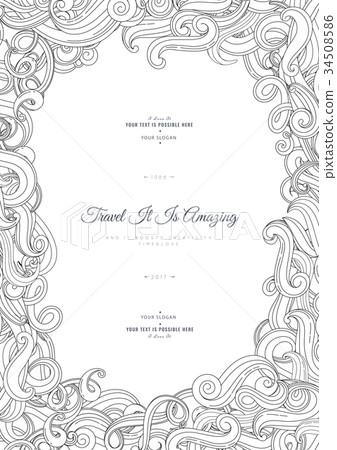 Sea waves vector 34508586