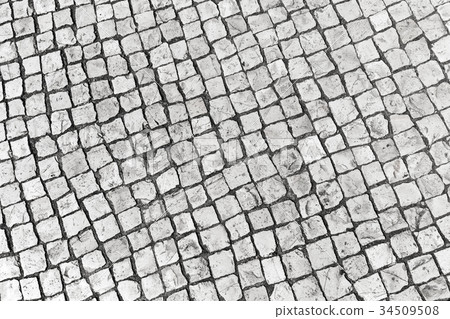Typical portuguese cobblestone pavement, Lisbon Typical portuguese cobblestone pavement, Lisbon 34509508