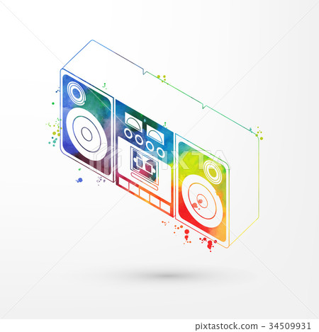 Vector illustration of isometric watercolor tape 34509931