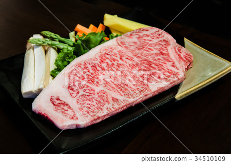 Wagyu beef striploin steak 34510109