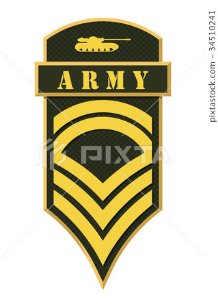 Military Ranks and Insignia. Stripes and Chevrons 34510241